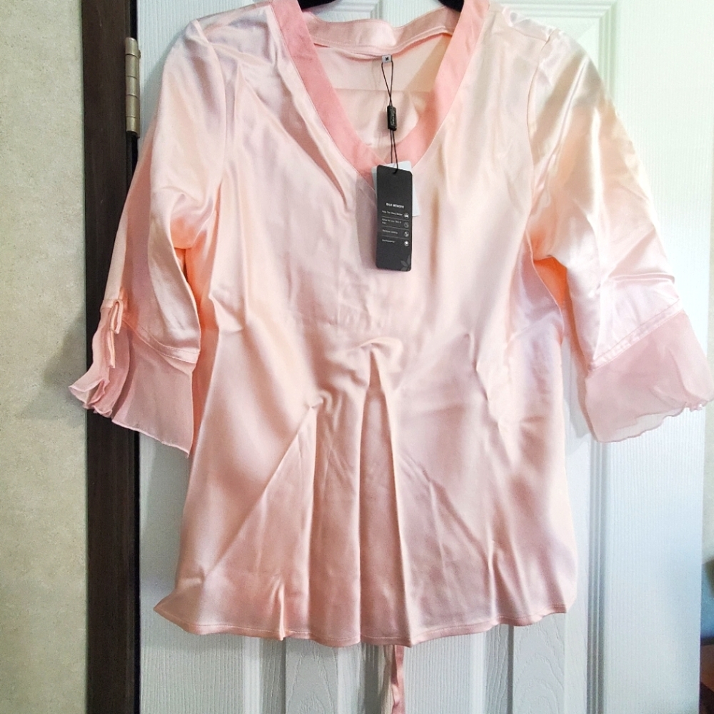 Lily silk Momme PJ set light Pink